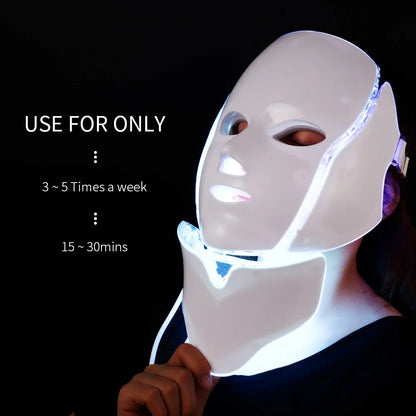 GlowWave 7-Color LED Light Therapy Face & Neck Mask