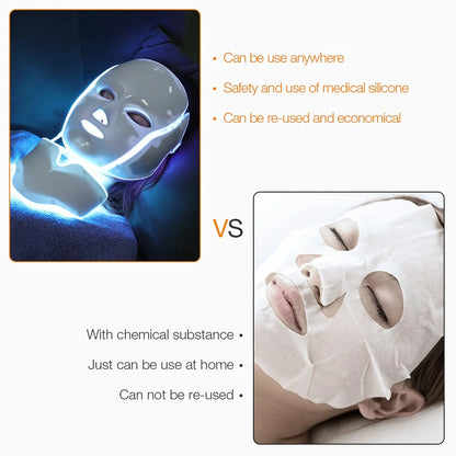 GlowWave 7-Color LED Light Therapy Face & Neck Mask